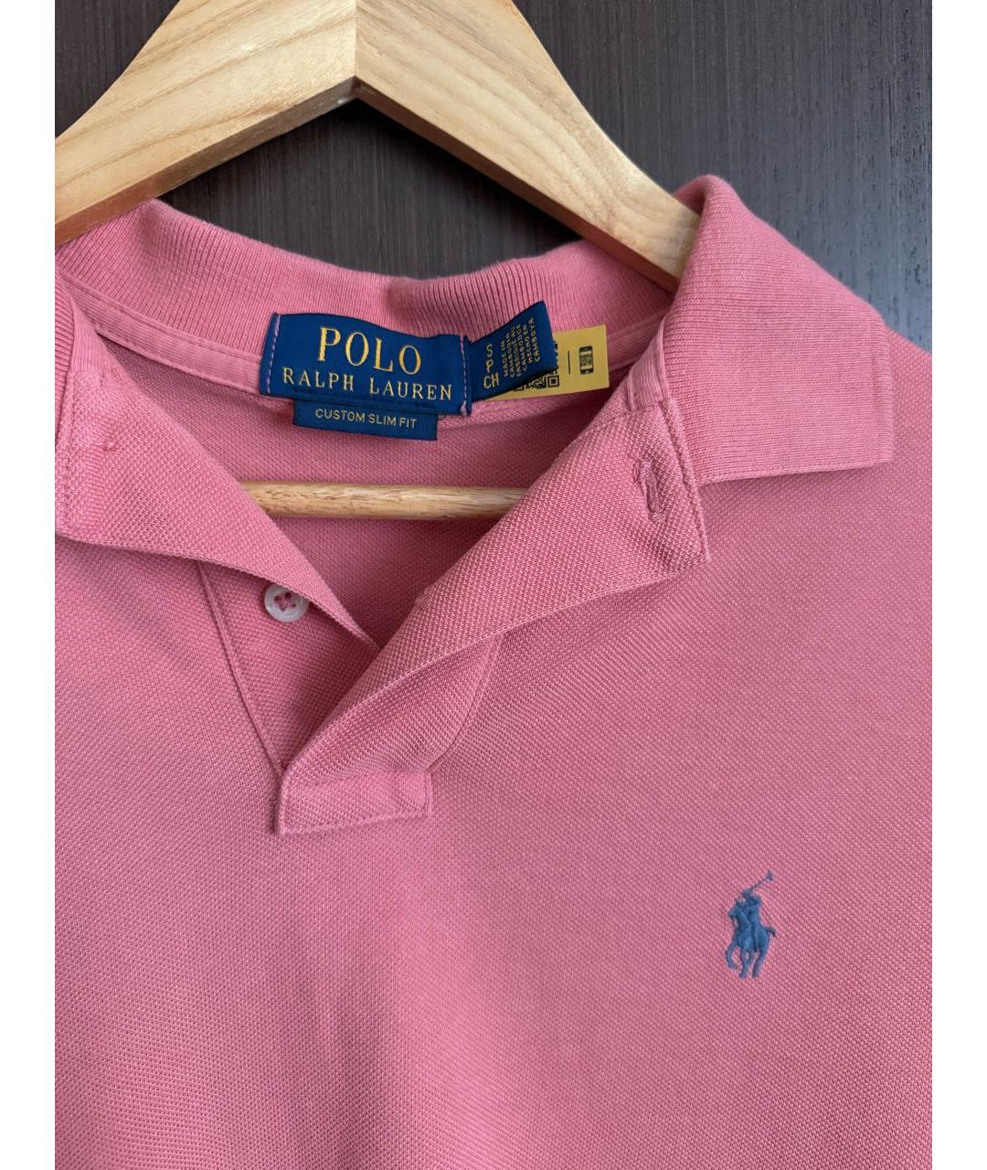 POLO RALPH LAUREN Розовое хлопковое поло с коротким рукавом, фото 3