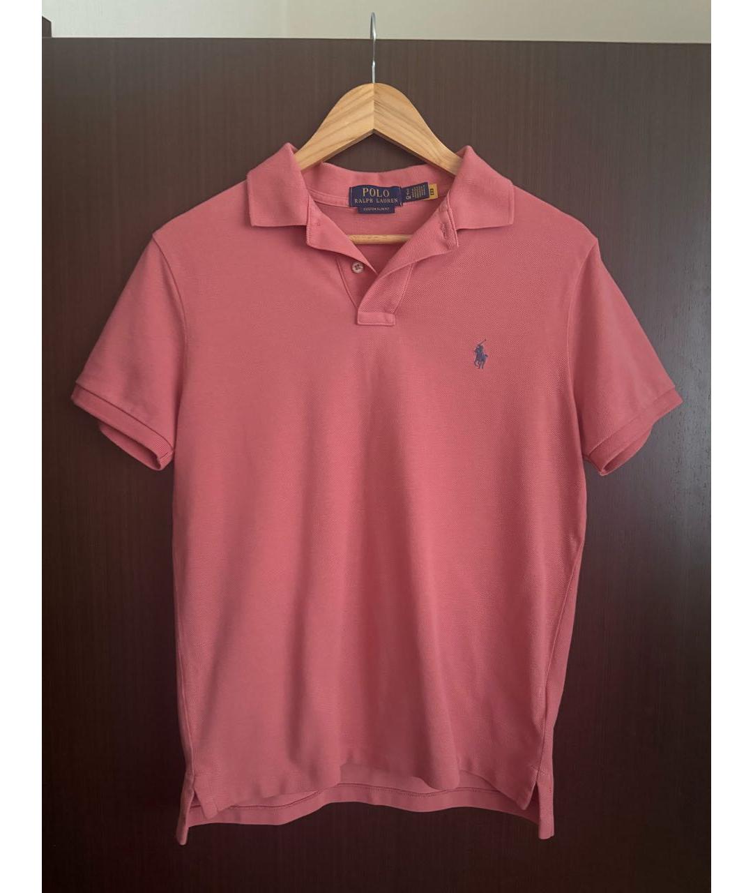 POLO RALPH LAUREN Розовое хлопковое поло с коротким рукавом, фото 5