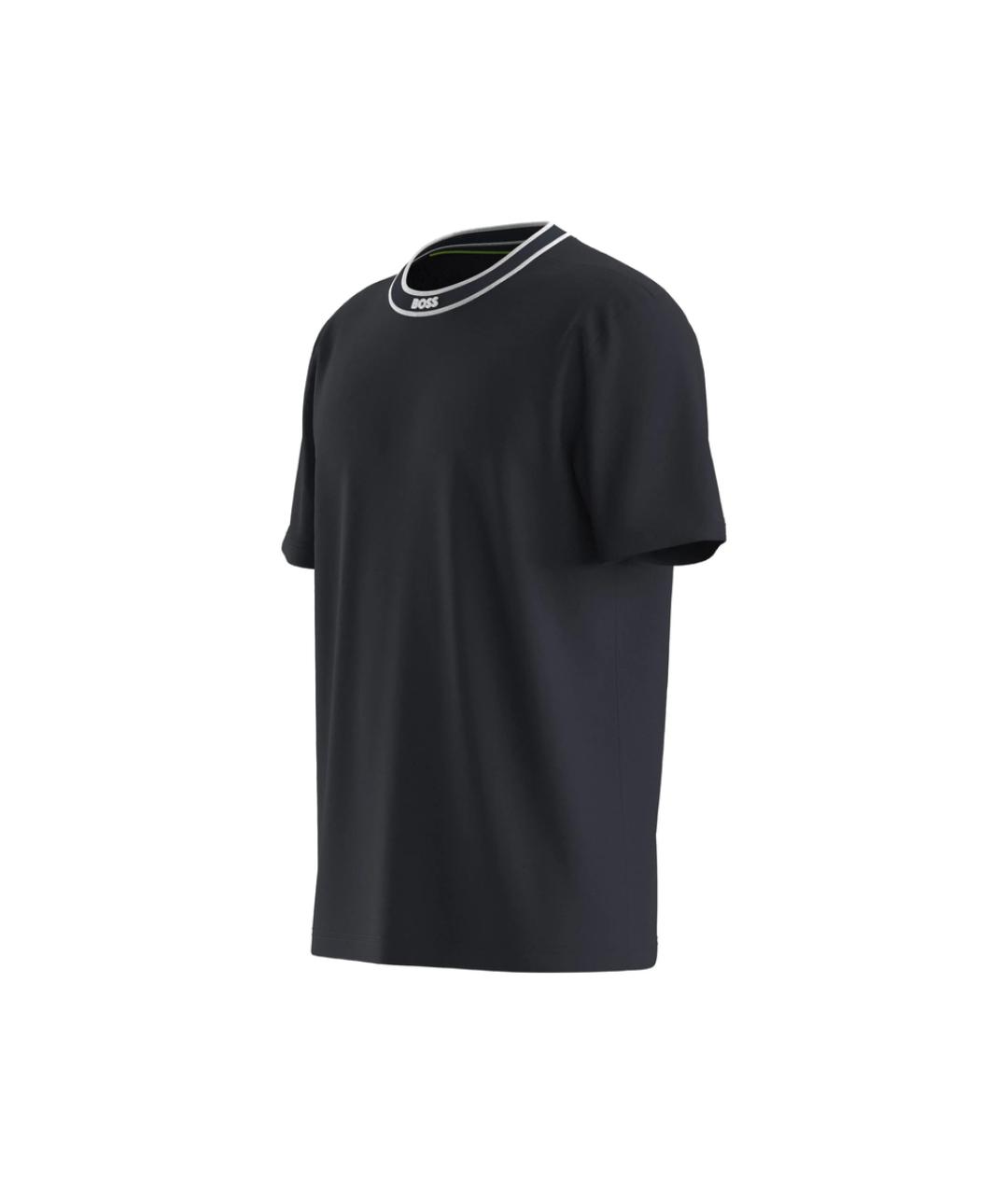 HUGO BOSS Черная хлопковая футболка, фото 3