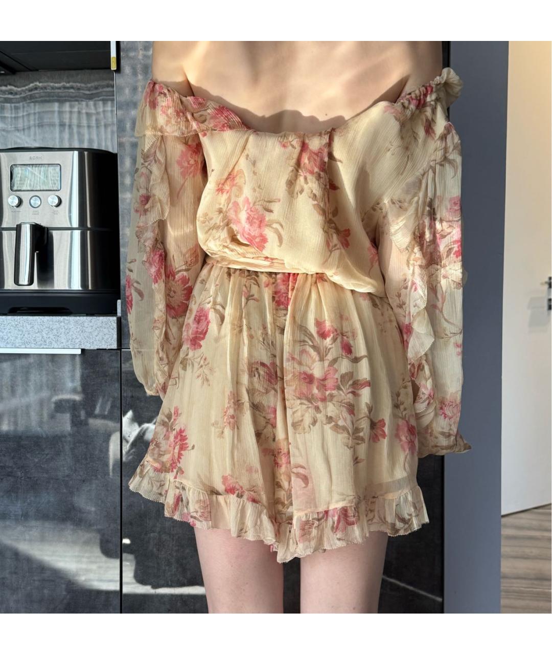 ZIMMERMANN Розовое шелковое платье, фото 6