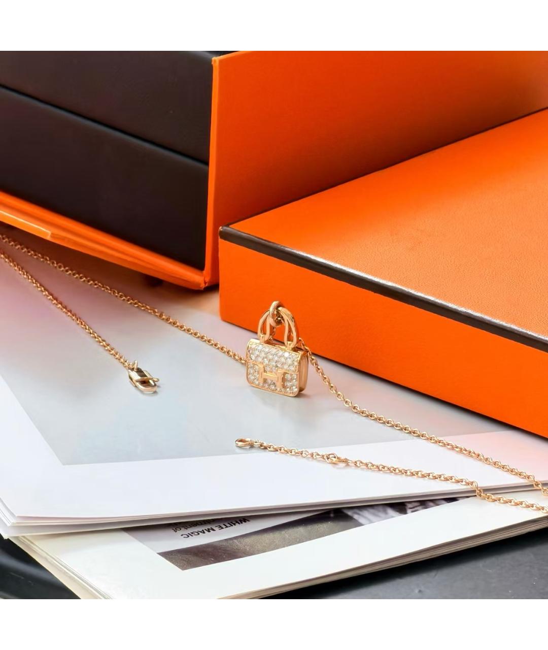 HERMES Золотая подвеска из розового золота, фото 3