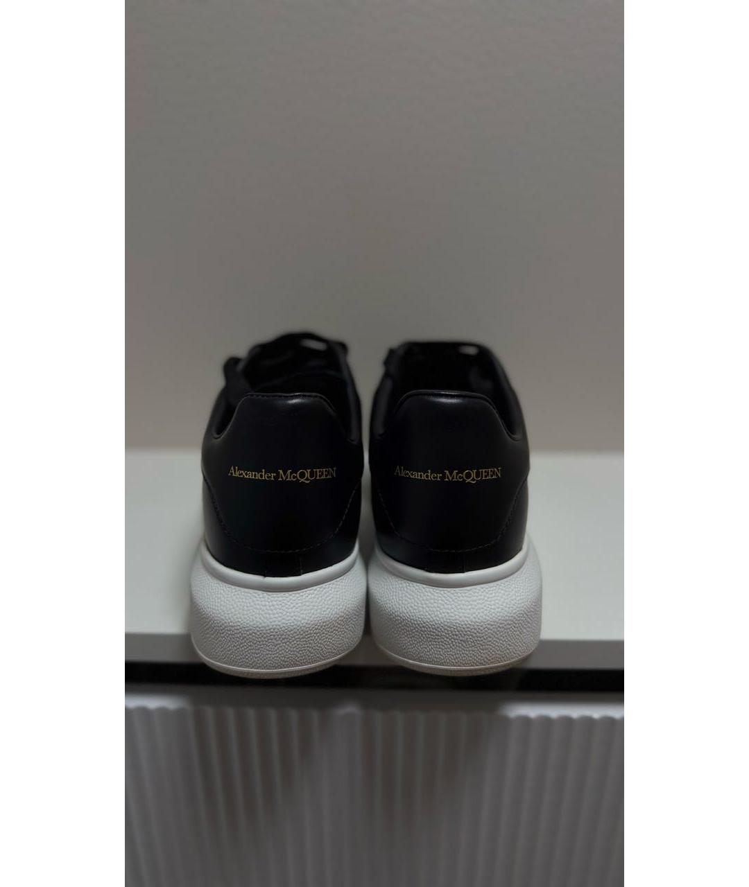 ALEXANDER MCQUEEN Черные кожаные кеды, фото 5