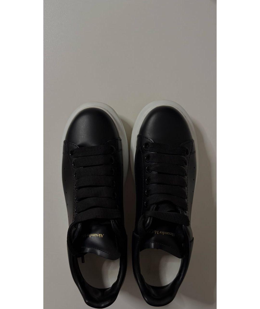 ALEXANDER MCQUEEN Черные кожаные кеды, фото 4