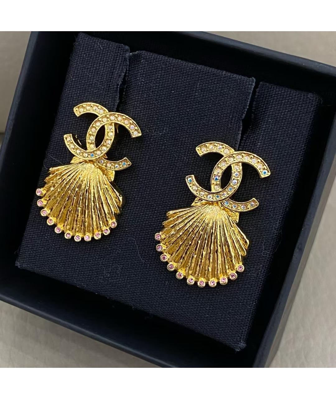 CHANEL Золотые серьги, фото 4