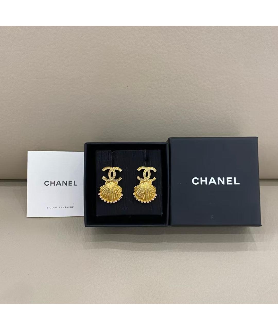 CHANEL Золотые серьги, фото 2