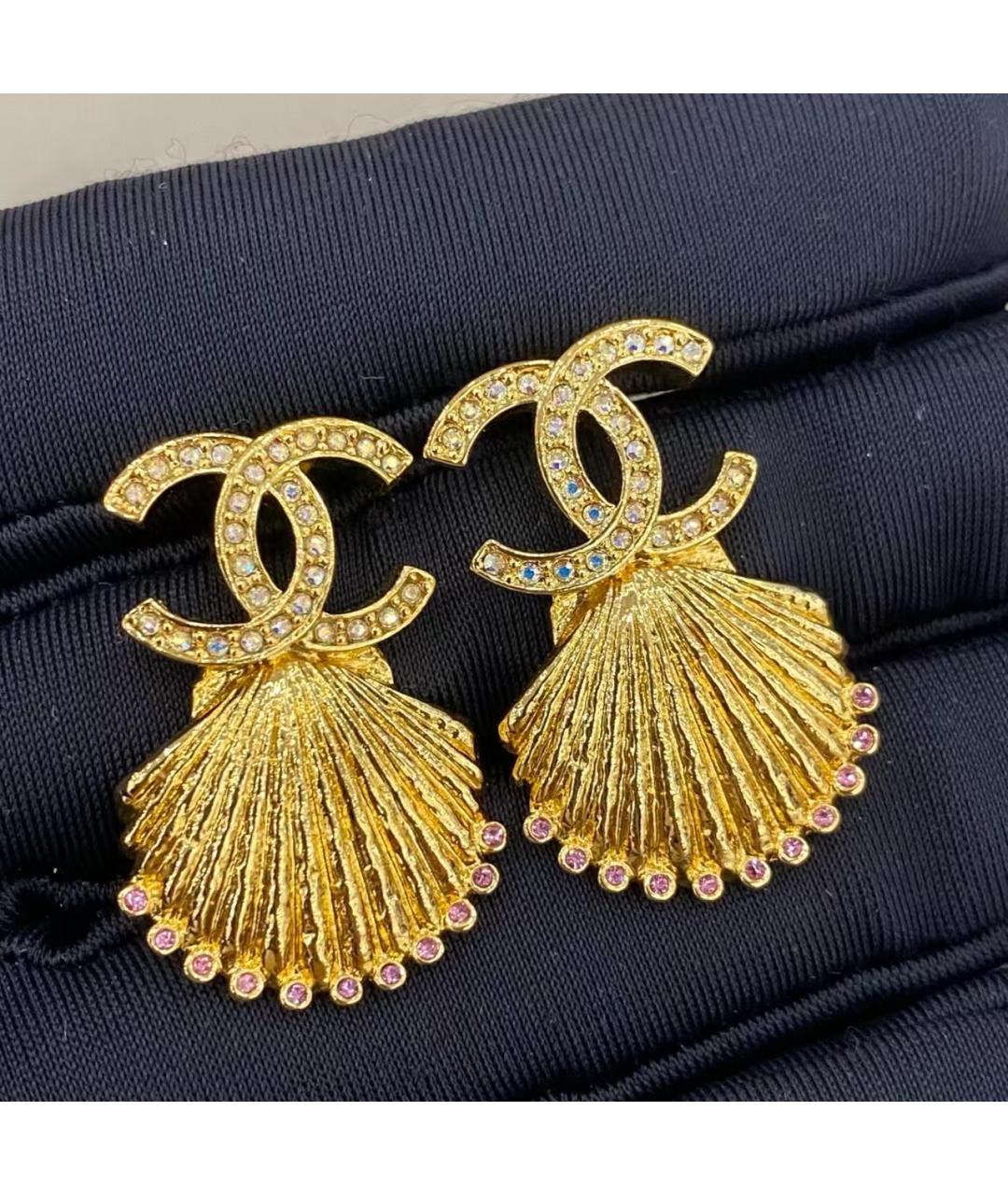 CHANEL Золотые серьги, фото 3