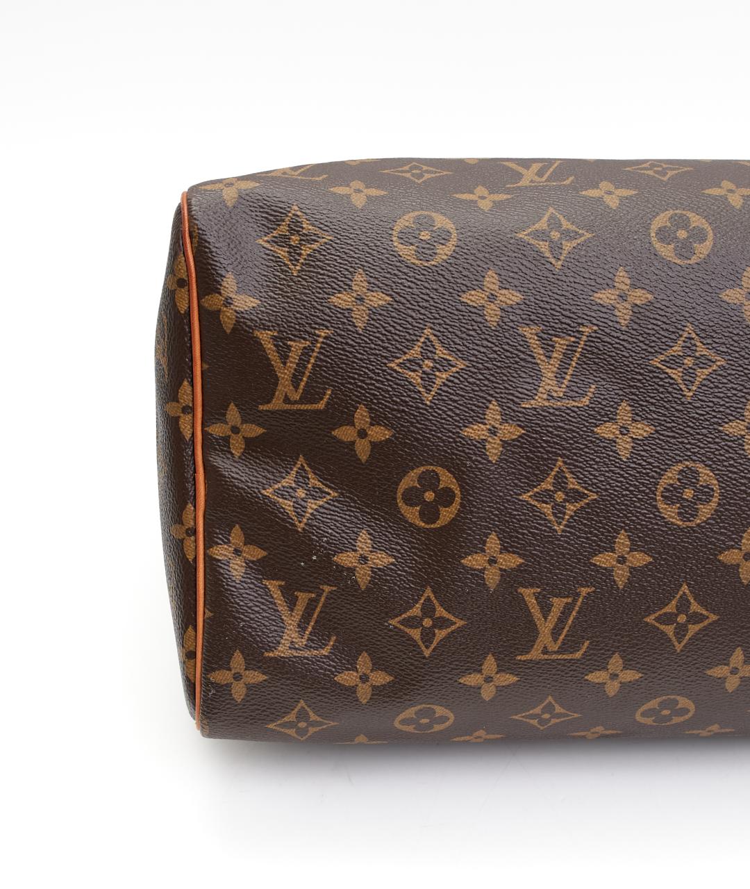 LOUIS VUITTON Коричневая сумка с короткими ручками из канвы, фото 7