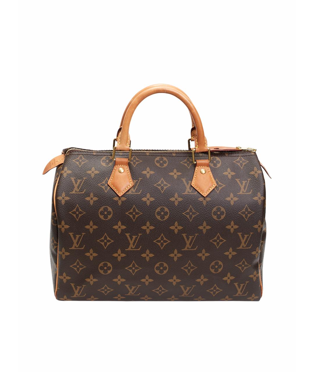 LOUIS VUITTON Коричневая сумка с короткими ручками из канвы, фото 1