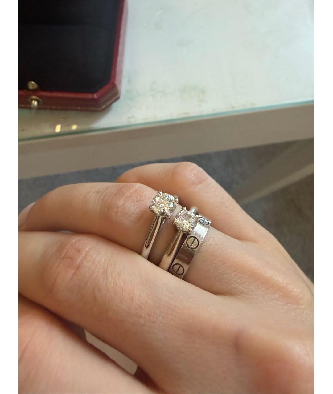 CARTIER Белое платиновое кольцо, фото 4