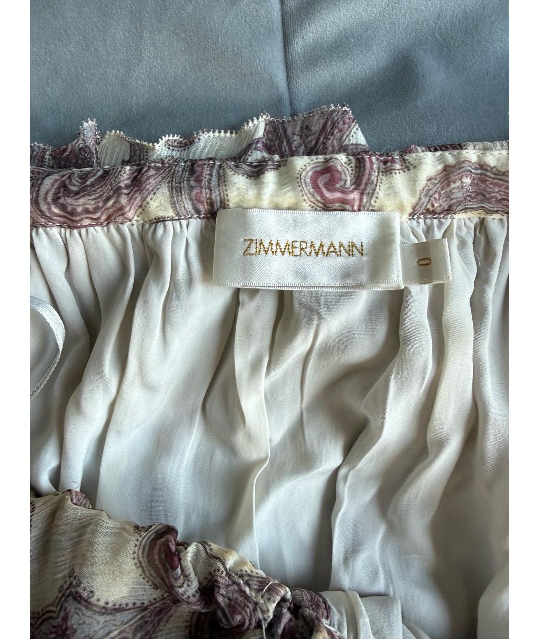 ZIMMERMANN Бордовое шелковое платье, фото 2