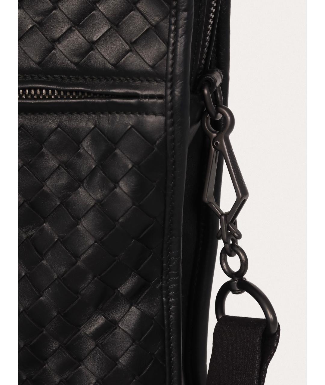 BOTTEGA VENETA Черный кожаный портфель, фото 5