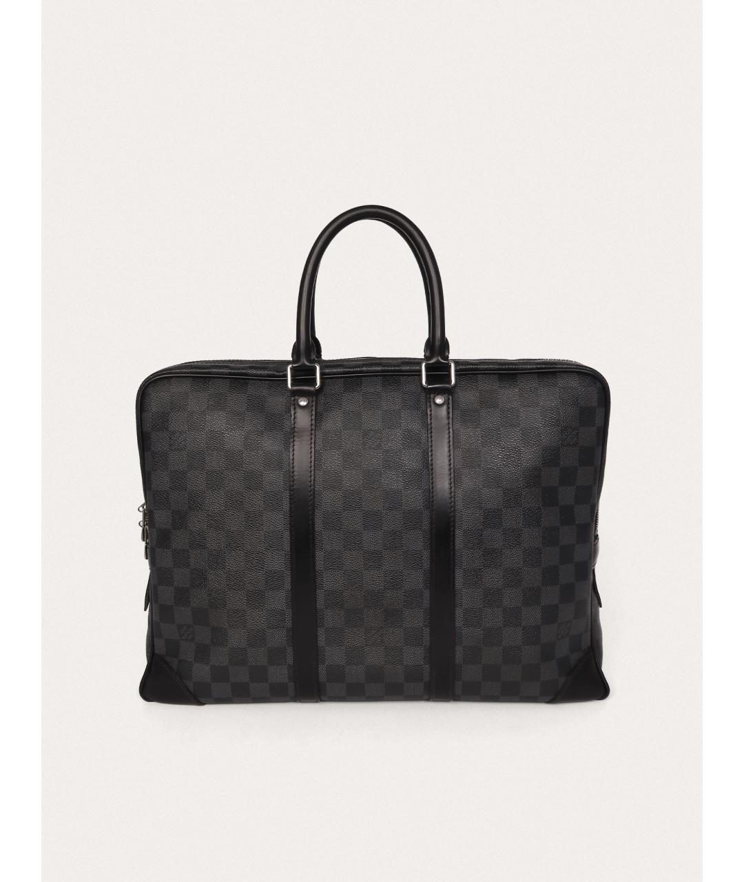 LOUIS VUITTON Черный портфель, фото 9