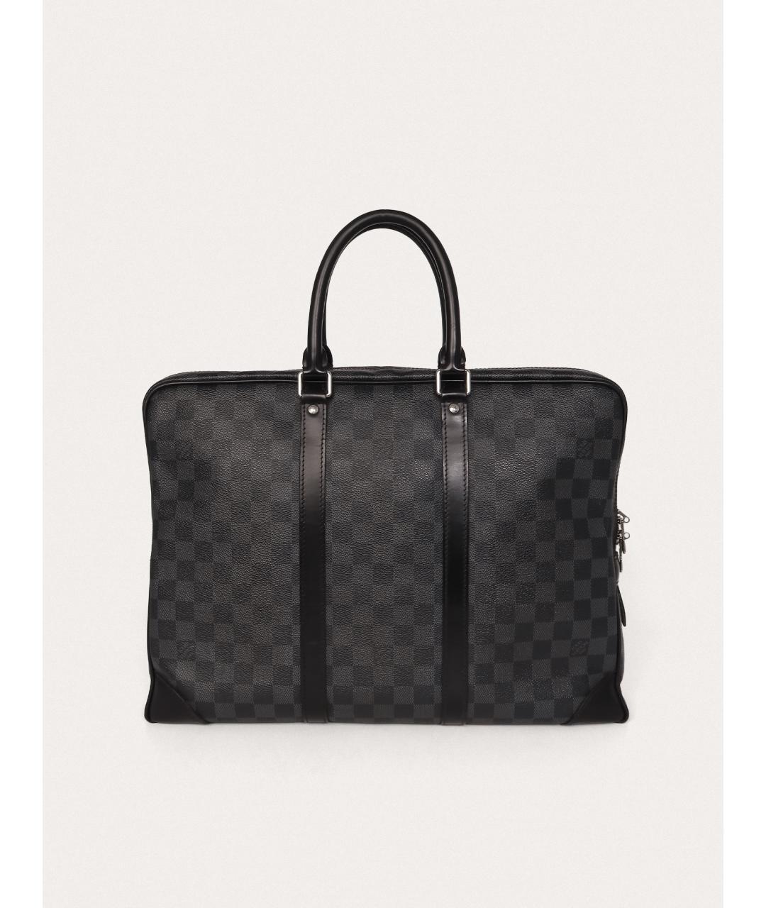 LOUIS VUITTON Черный портфель, фото 3