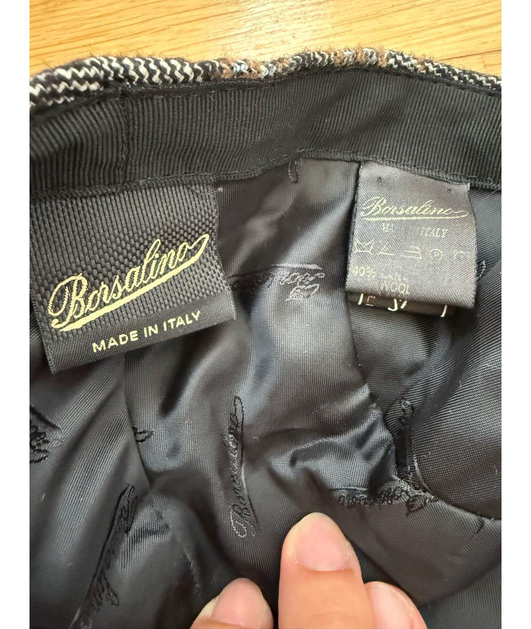 BORSALINO Серая шерстяная кепка/бейсболка, фото 6