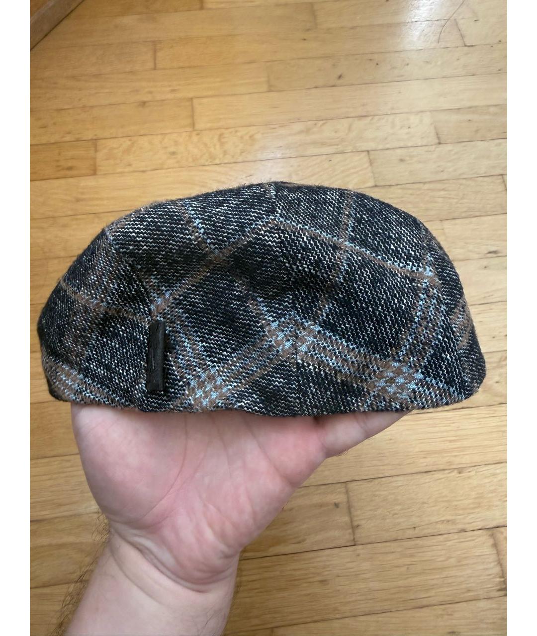 BORSALINO Серая шерстяная кепка/бейсболка, фото 2