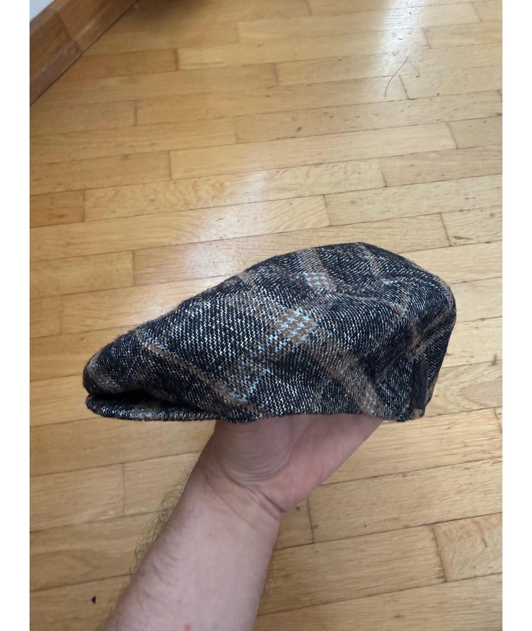 BORSALINO Серая шерстяная кепка/бейсболка, фото 3