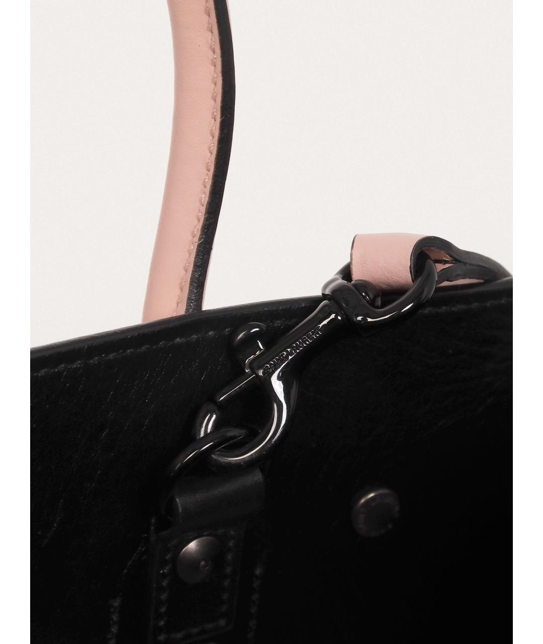 SAINT LAURENT Розовая кожаная сумка с короткими ручками, фото 5