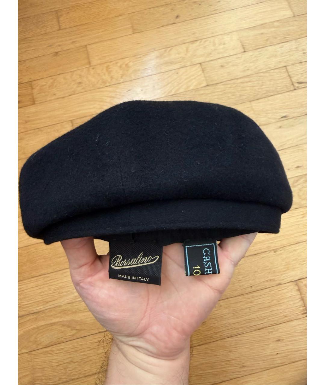 BORSALINO Черная кашемировая кепка/бейсболка, фото 3