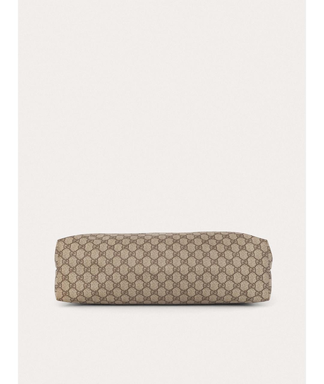 GUCCI Бежевая кожаная сумка тоут, фото 4
