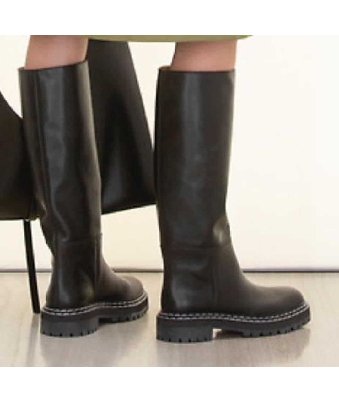 PROENZA SCHOULER Черные кожаные сапоги, фото 7