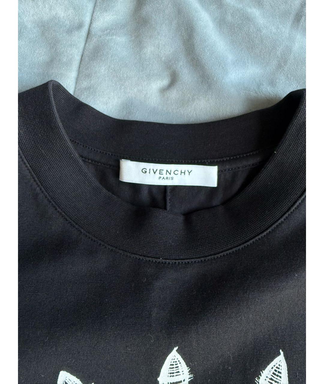 GIVENCHY Черная хлопковая футболка, фото 2