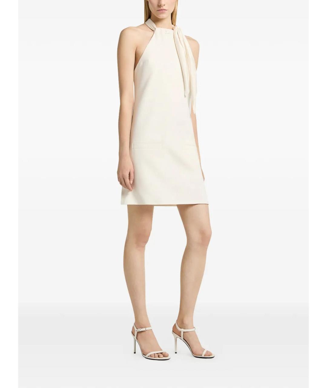 COURREGES Белое полиэстеровое повседневное платье, фото 3