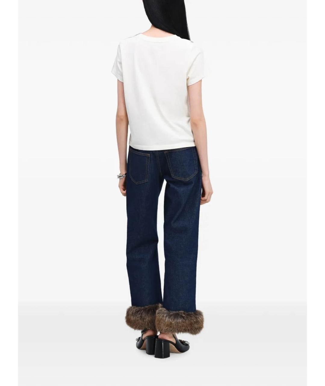 MARC JACOBS Белая хлопковая футболка, фото 4