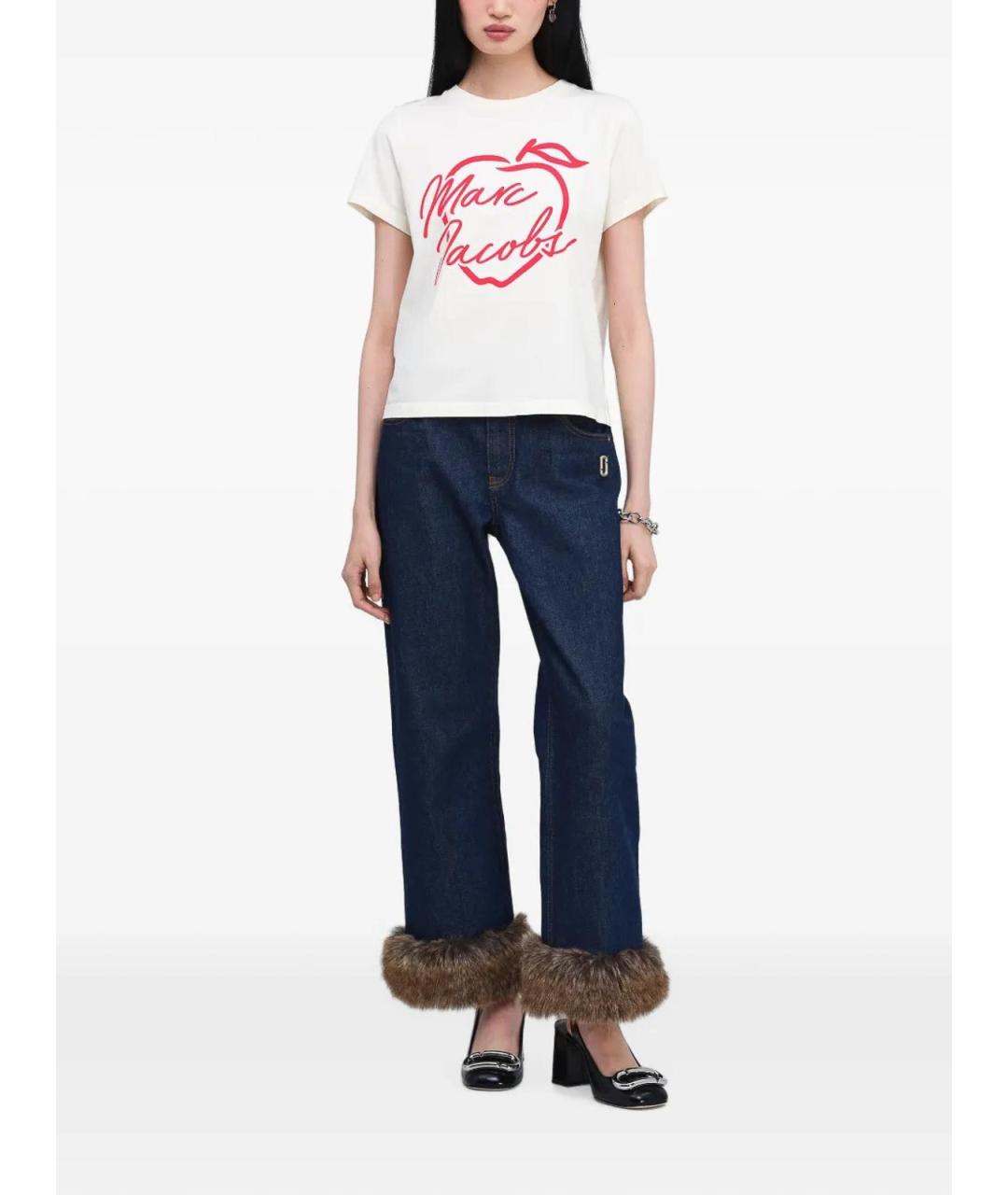 MARC JACOBS Белая хлопковая футболка, фото 2