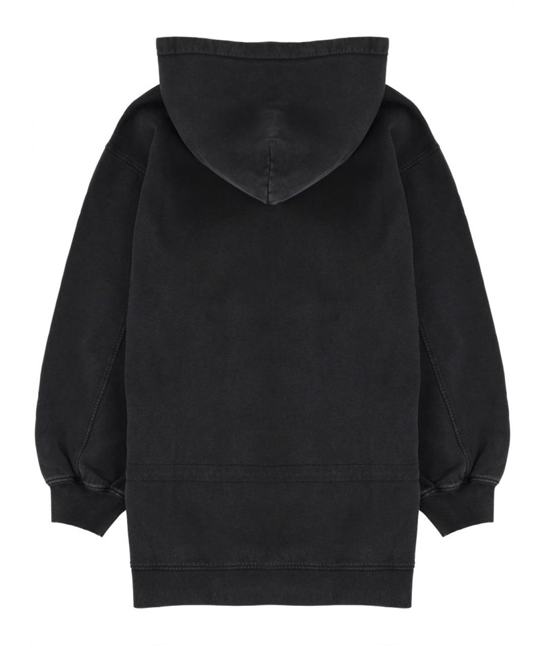 T BY ALEXANDER WANG Черное хлопковое повседневное платье, фото 3