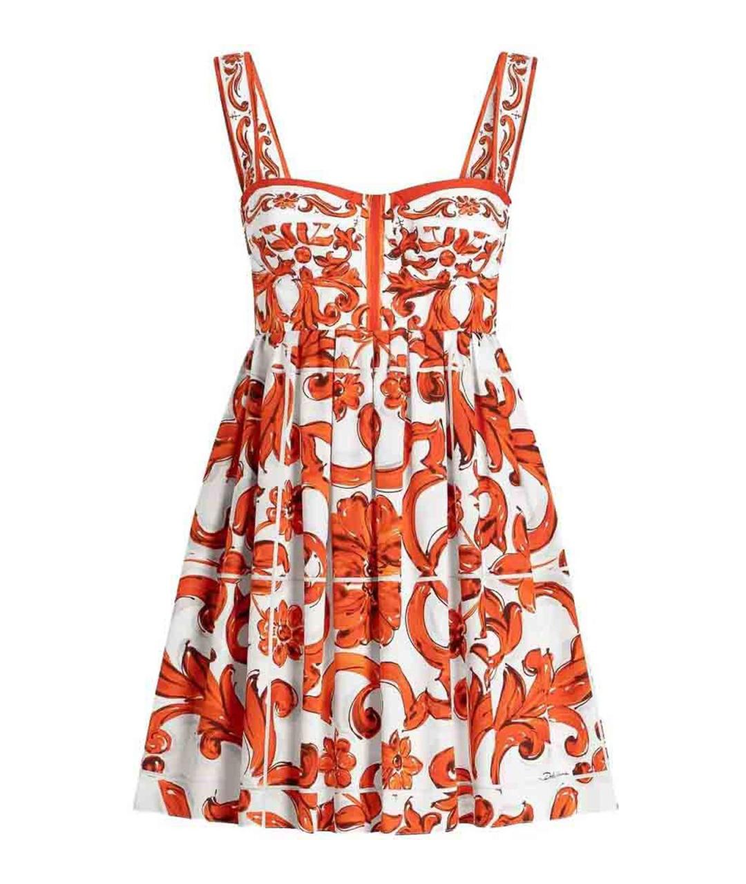DOLCE&GABBANA Мульти хлопковое повседневное платье, фото 1