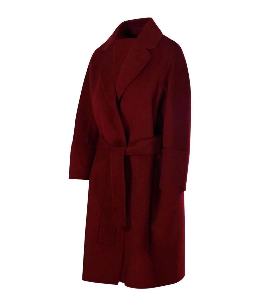 MAX MARA Бордовое шерстяное пальто, фото 2