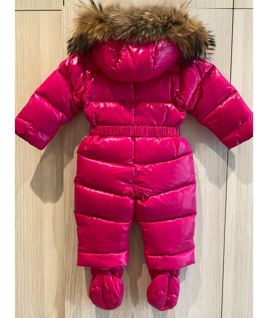 MONCLER KIDS Фуксия комбинезон, фото 2