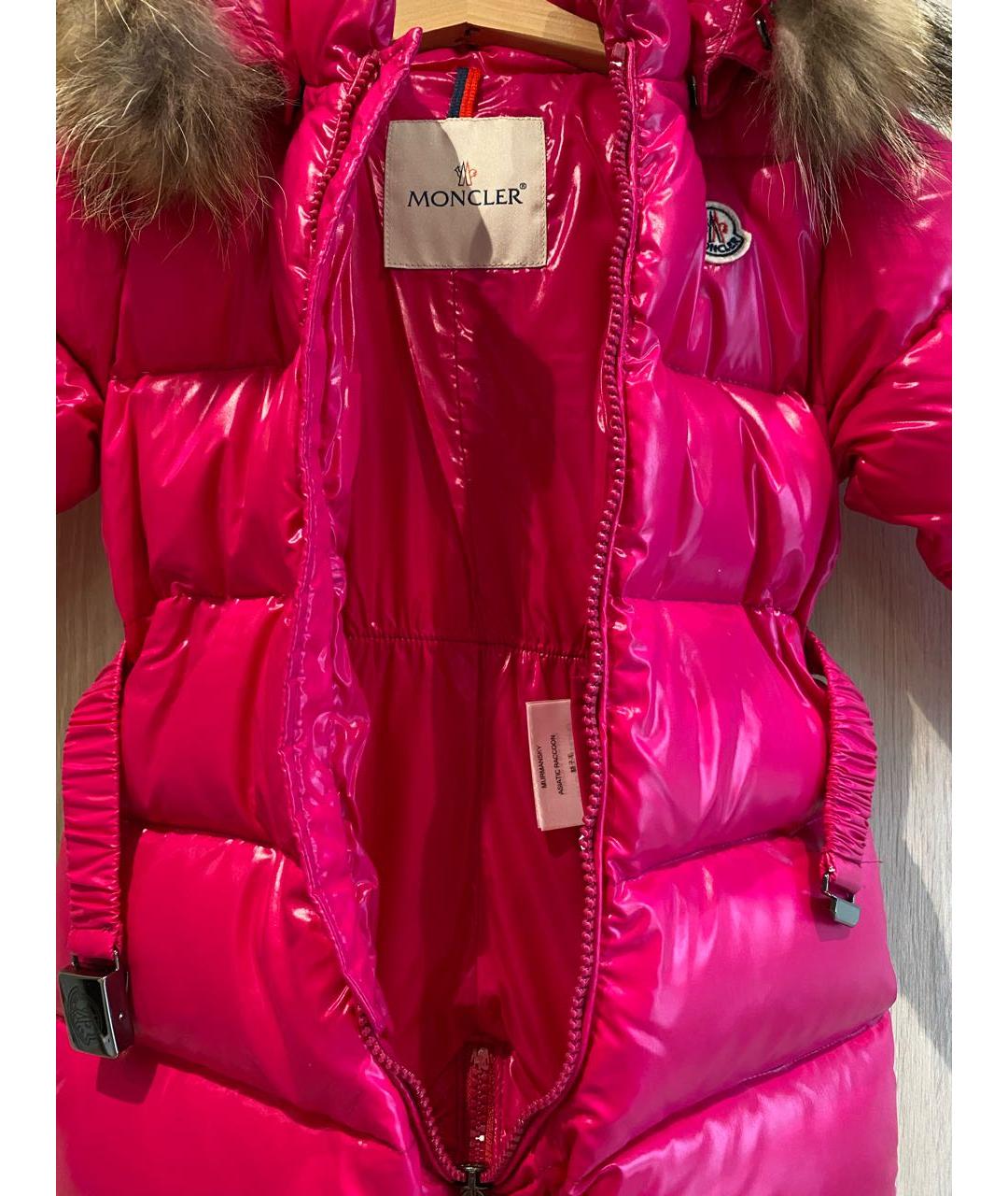 MONCLER KIDS Фуксия комбинезон, фото 3