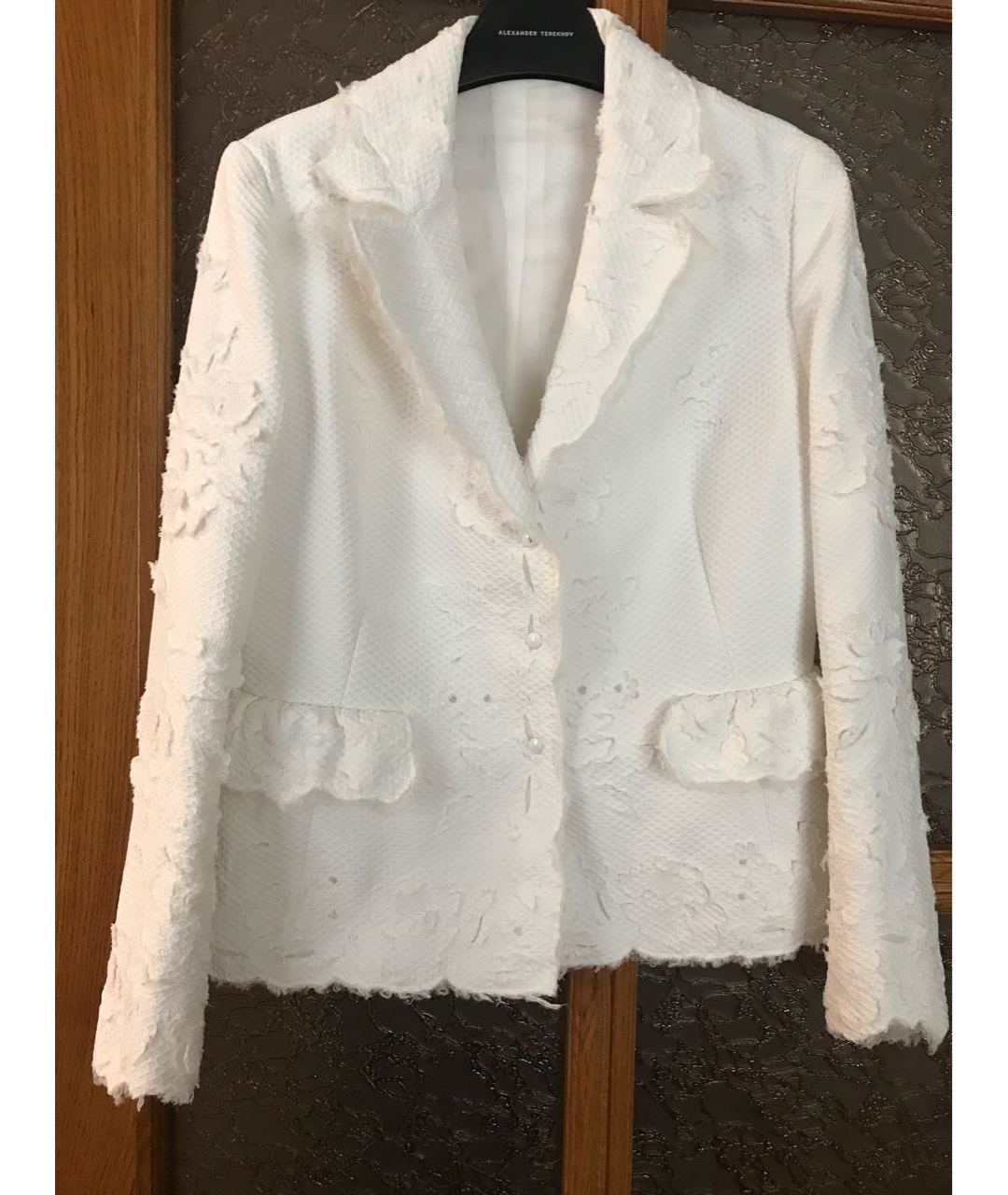 ERMANNO SCERVINO Белый хлопковый жакет/пиджак, фото 7