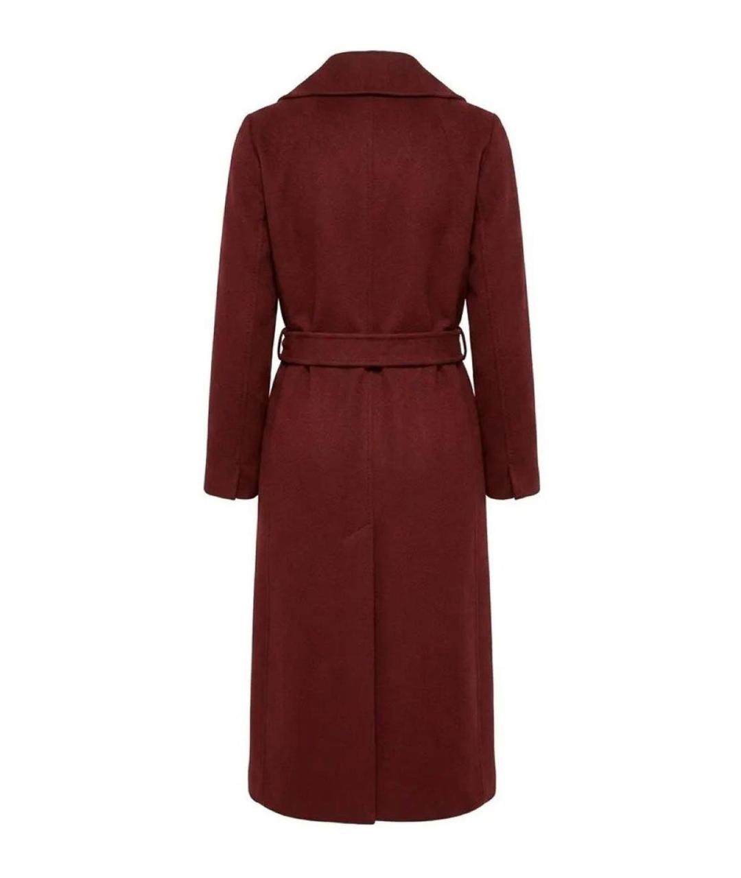 MAX MARA Бордовое шерстяное пальто, фото 2