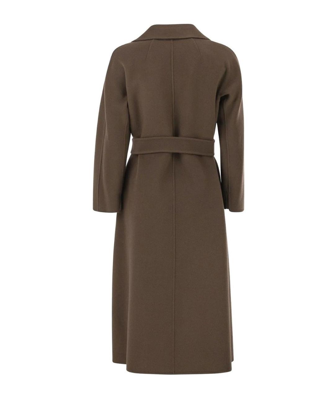 MAX MARA Коричневое шерстяное пальто, фото 2
