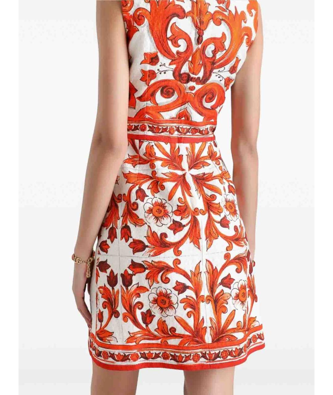 DOLCE&GABBANA Мульти хлопковое повседневное платье, фото 4