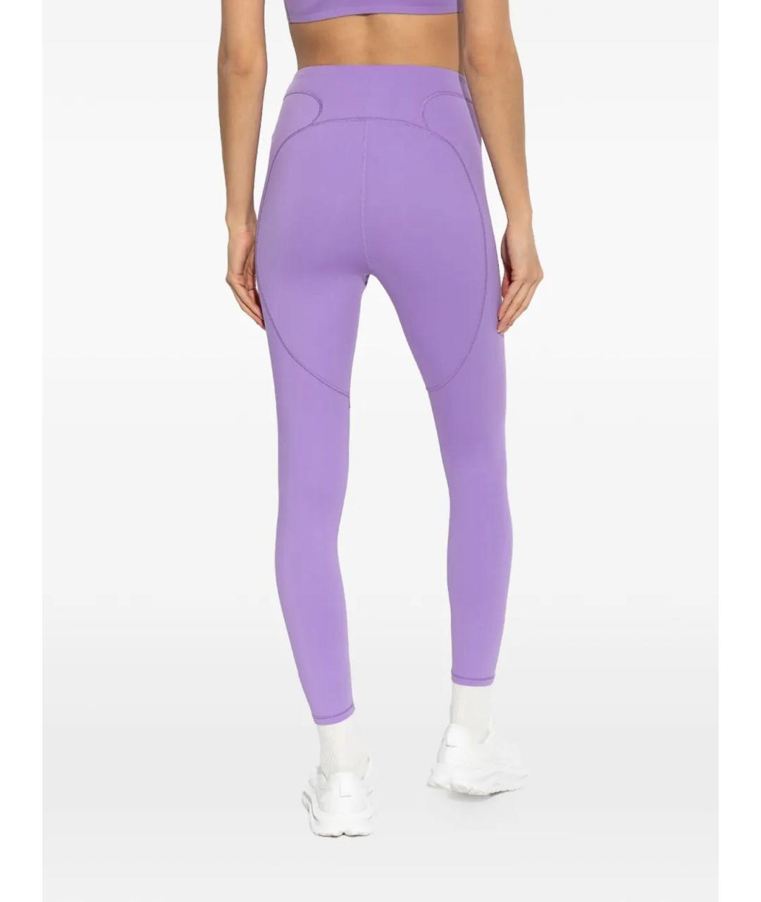 ADIDAS BY STELLA MCCARTNEY Фиолетовые полиэстеровые леггинсы и велосипедки, фото 4