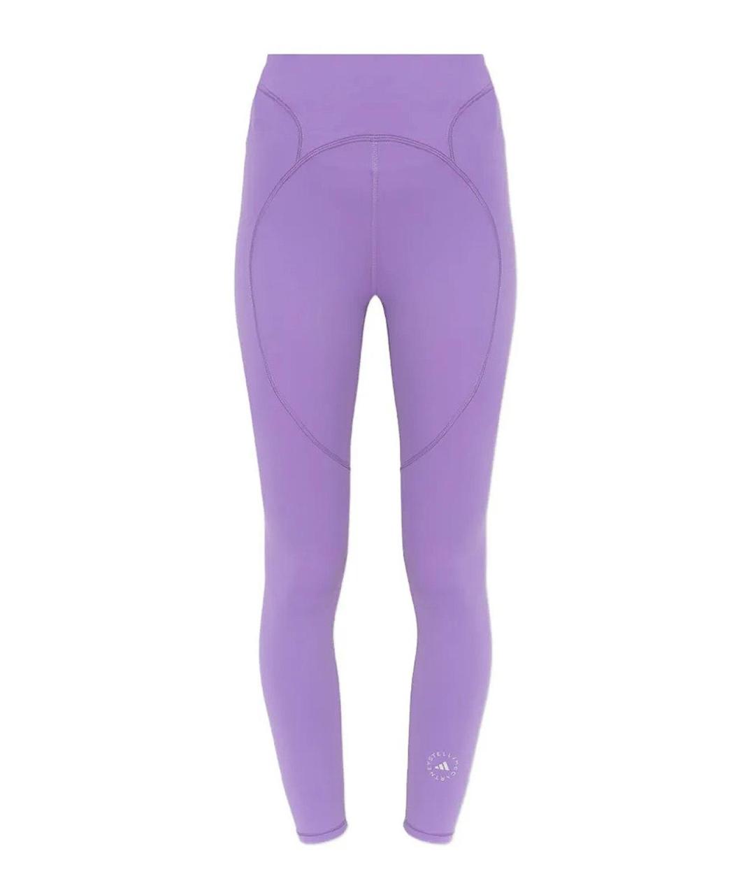 ADIDAS BY STELLA MCCARTNEY Фиолетовые полиэстеровые леггинсы и велосипедки, фото 1