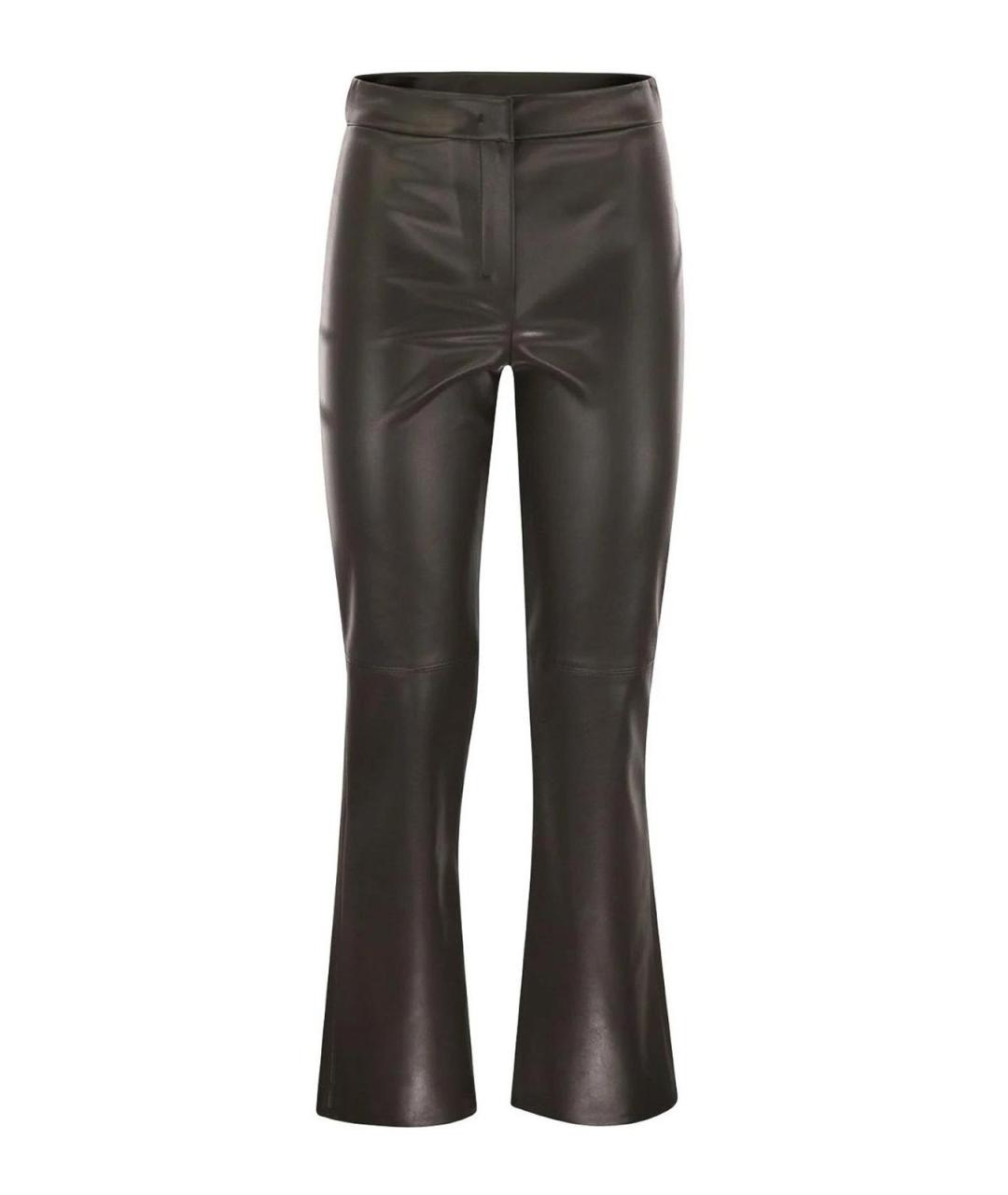 MAX MARA Коричневые полиэстеровые брюки узкие, фото 1