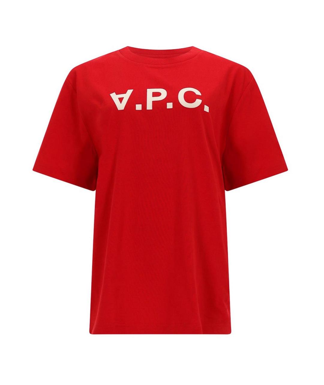 A.P.C. Красная хлопковая футболка, фото 1