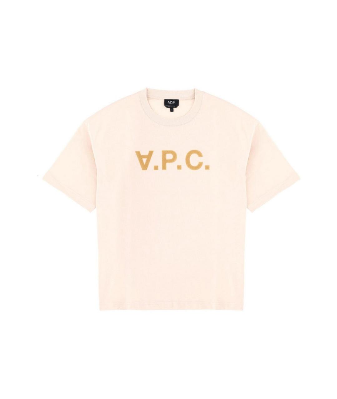 A.P.C. Розовая хлопковая футболка, фото 1
