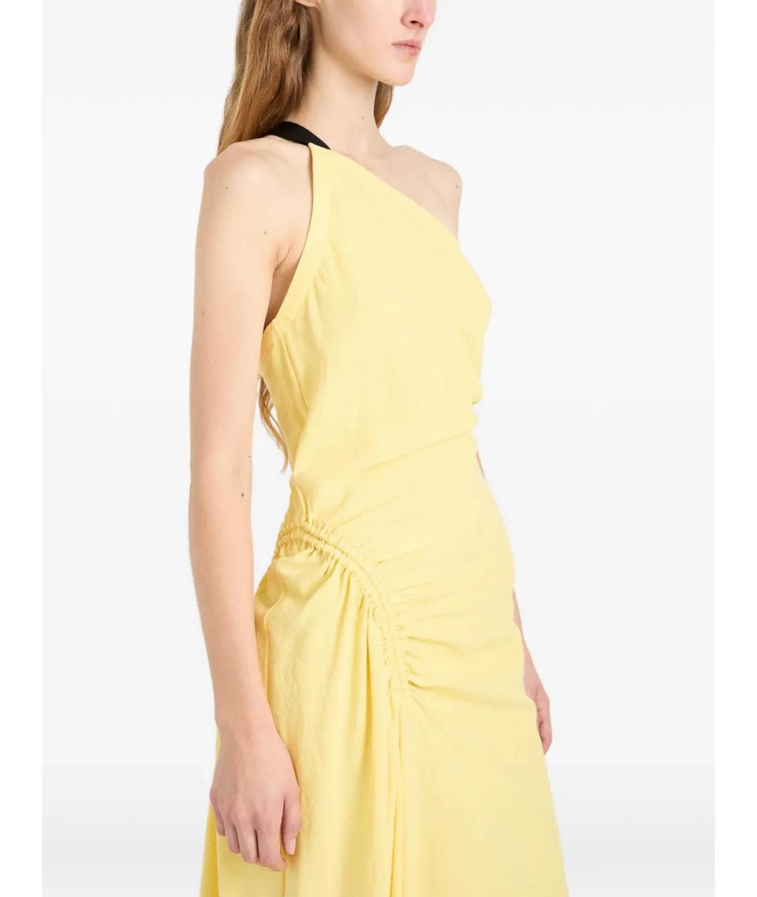 PROENZA SCHOULER Желтое льняное платье, фото 4
