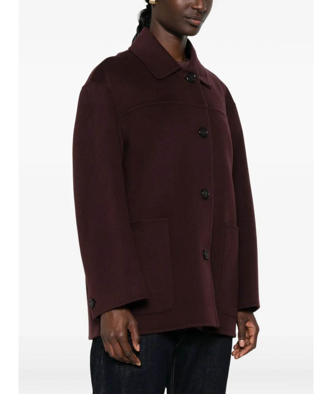 MAX MARA Розовое шерстяное пальто, фото 3
