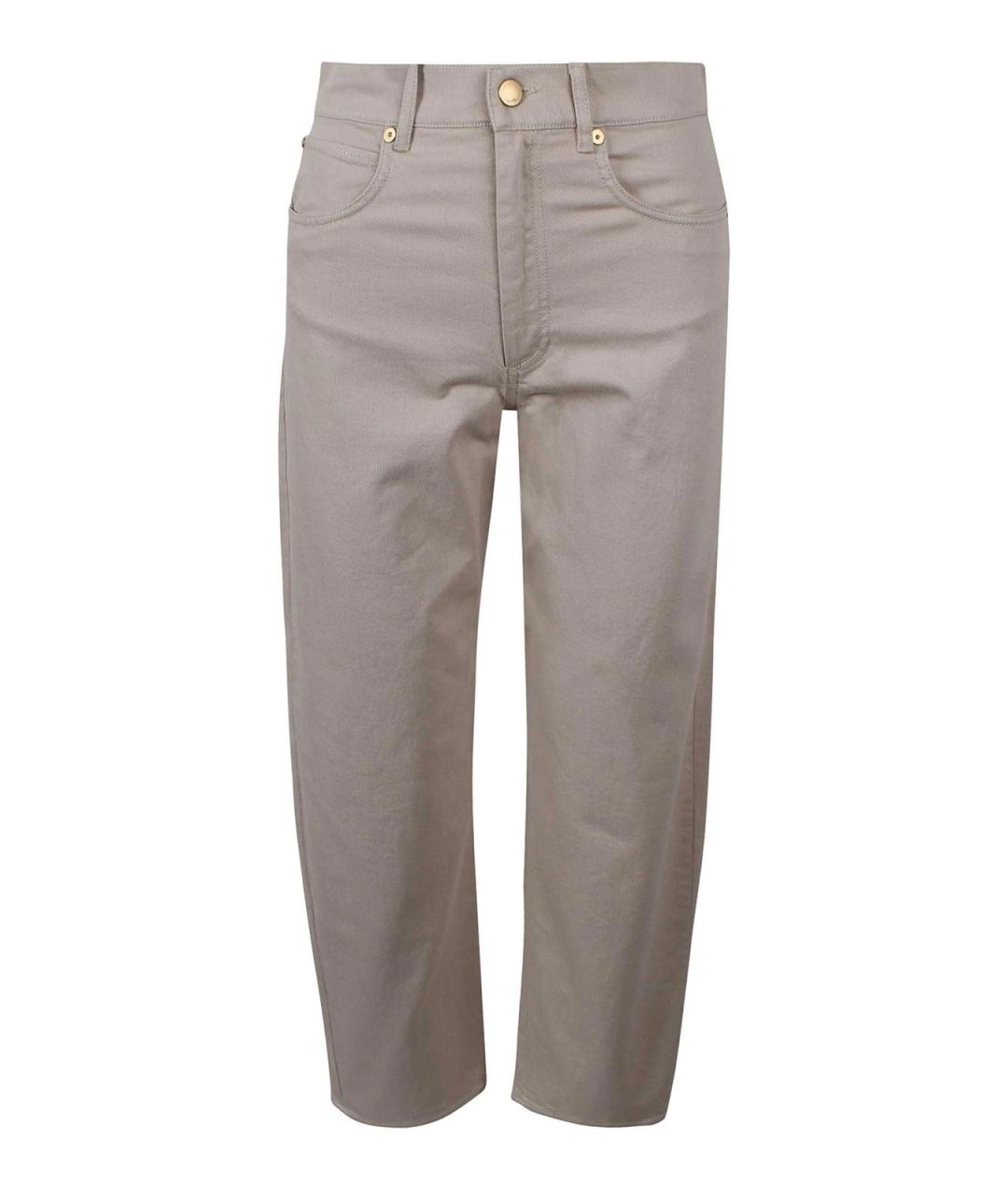 'S MAX MARA Бежевые хлопковые прямые брюки, фото 1