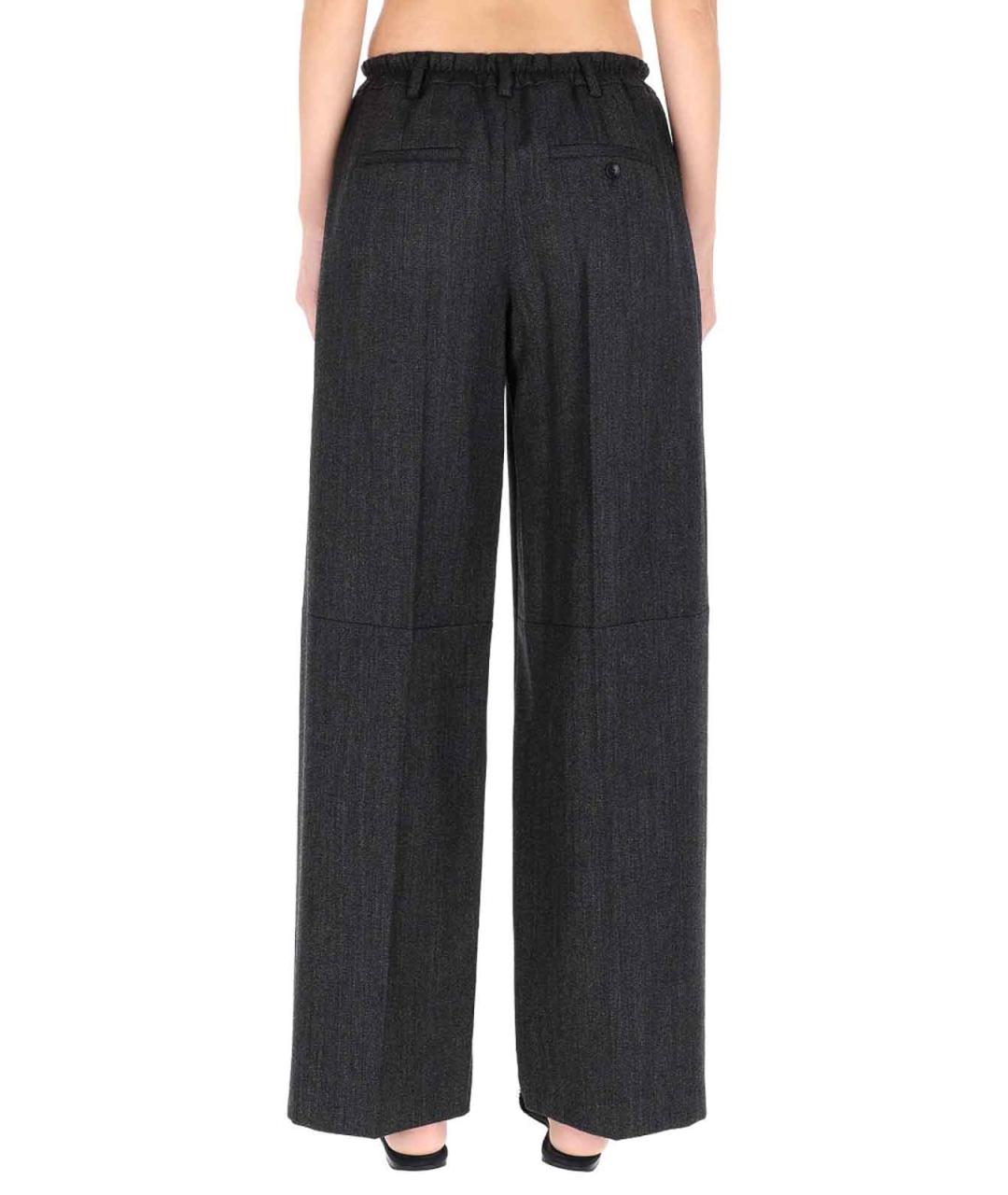 ALEXANDER WANG Черные шерстяные прямые брюки, фото 4