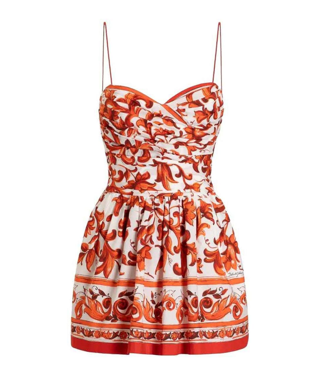 DOLCE&GABBANA Мульти хлопковое повседневное платье, фото 1