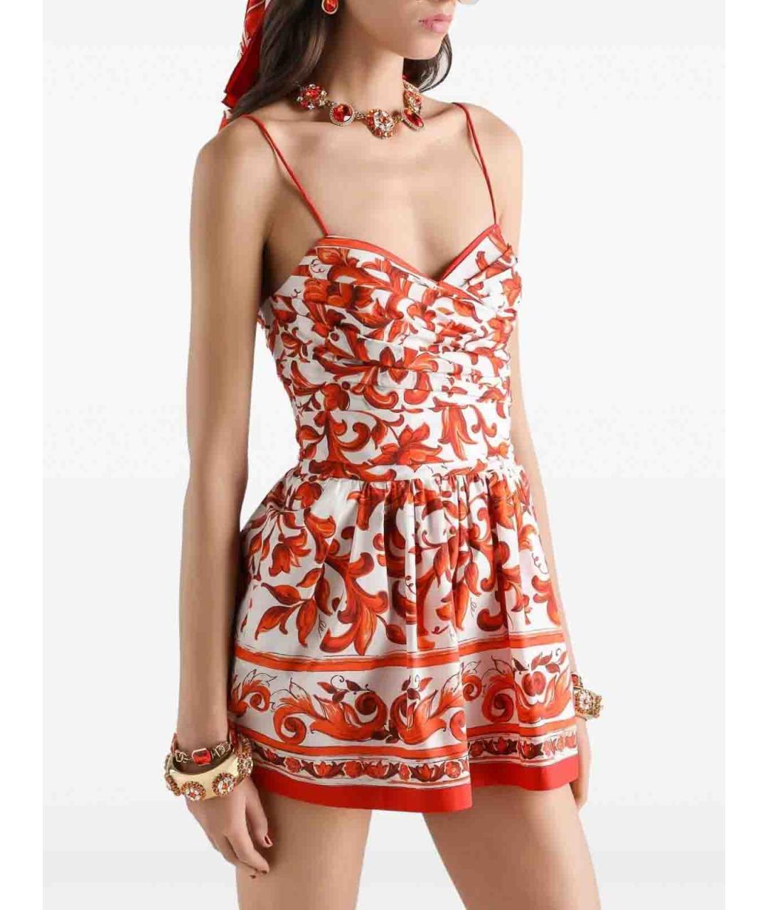 DOLCE&GABBANA Мульти хлопковое повседневное платье, фото 3