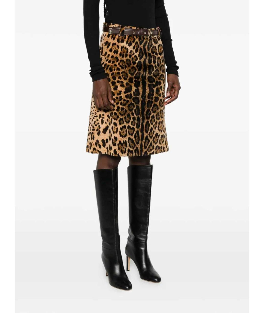 MAX MARA STUDIO Мульти хлопковая юбка миди, фото 3