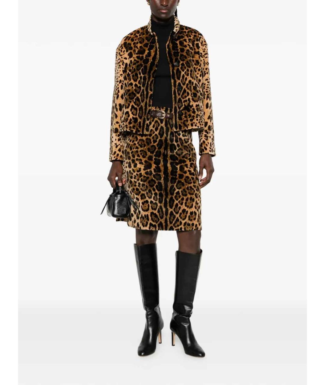 MAX MARA STUDIO Мульти хлопковая юбка миди, фото 2